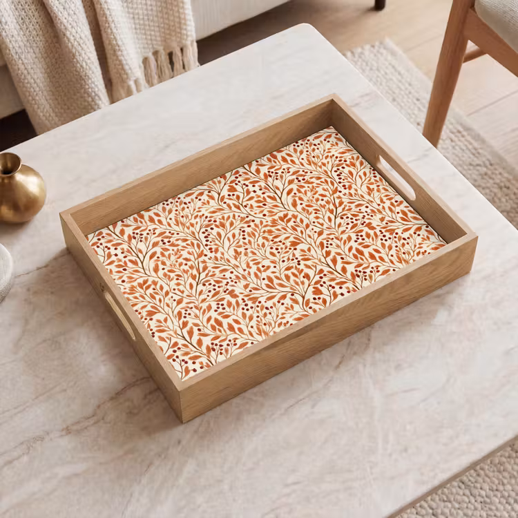 Dienblad - Bladeren - Botanisch  - Terracotta — 2