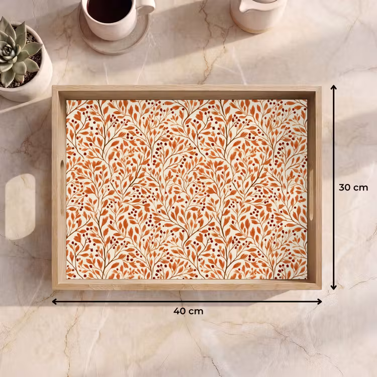 Dienblad - Bladeren - Botanisch  - Terracotta — 7