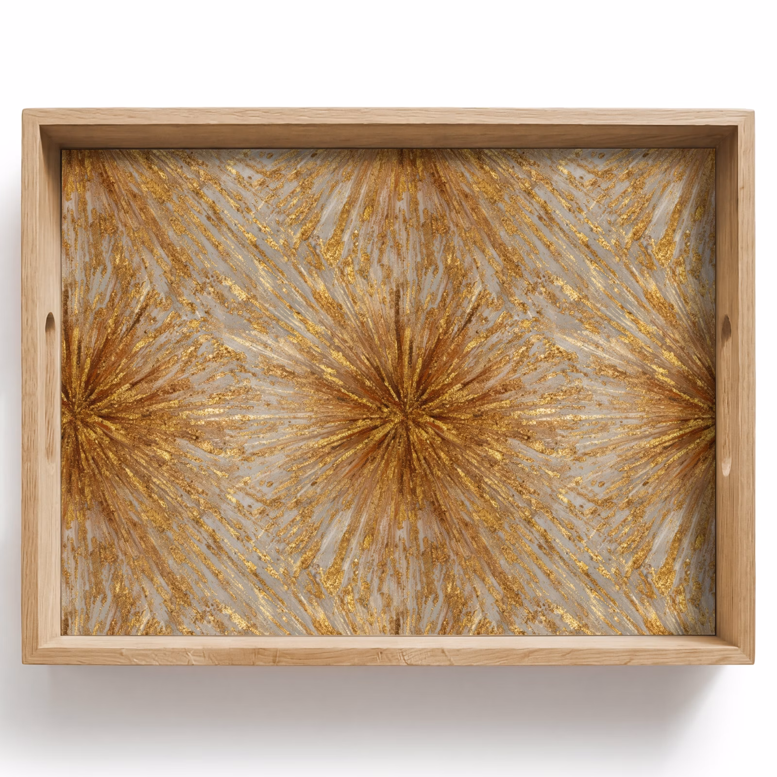 Dienblad - Explosie - Abstract - Goud - Wit — 1