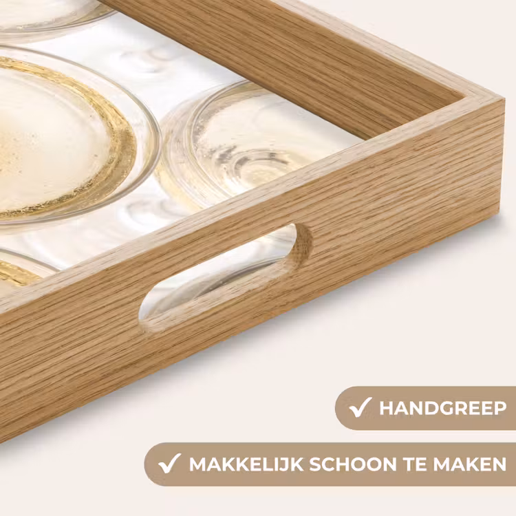 Dienblad - Drank - Glazen - Feest - Goud — 8