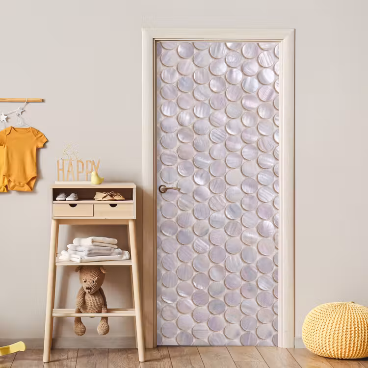 Deursticker - Patroon - Cirkels - Abstract - Modern - Wit — 6