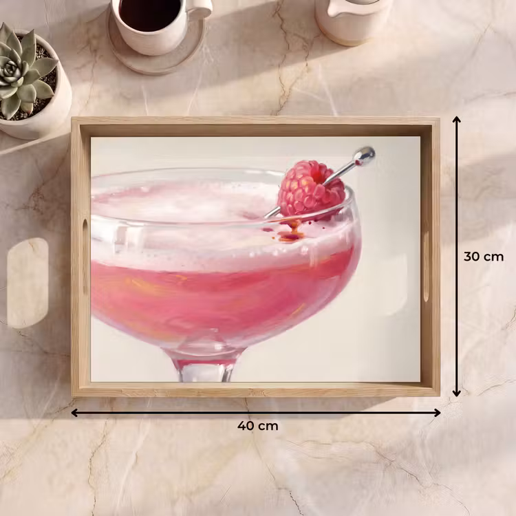 Dienblad - Cocktail - Framboos - Drank - Modern - Roze — 7