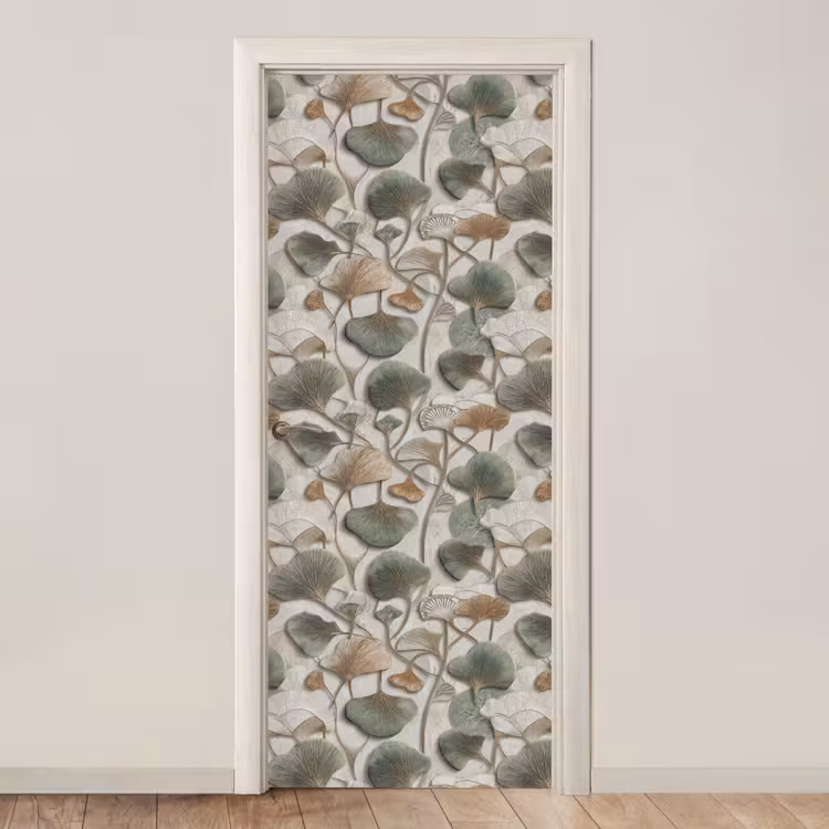 Deursticker - Elegant - Bladeren - Groen — 1