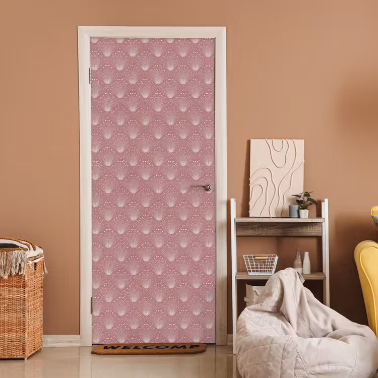Deursticker - Trendy - Patroon - Roze — 2