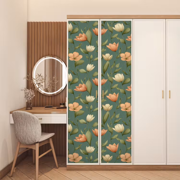 Deursticker - Tulpen - Botanisch - Groen — 5