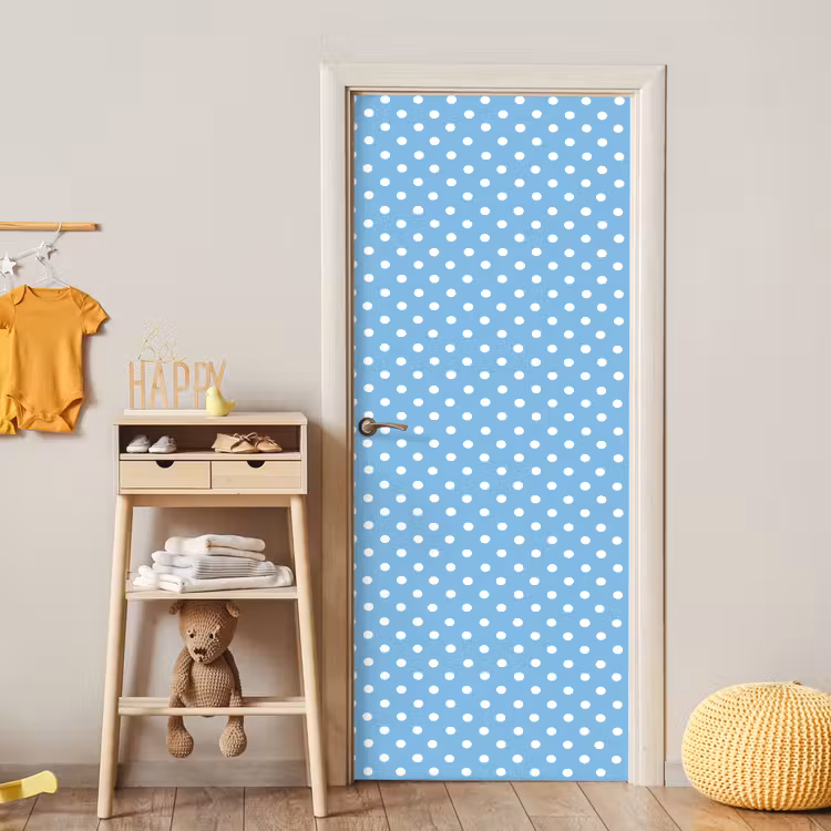 Deursticker - Polka - Dots - Blauw — 6