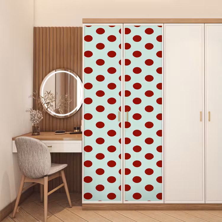 Deursticker - Polka - Dots - Rood — 5