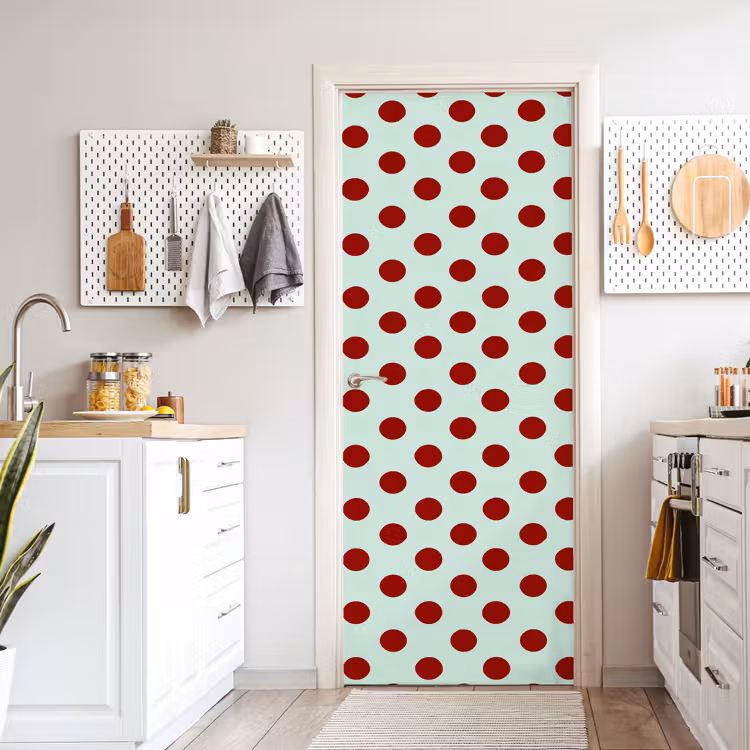Deursticker - Polka - Dots - Rood — 7