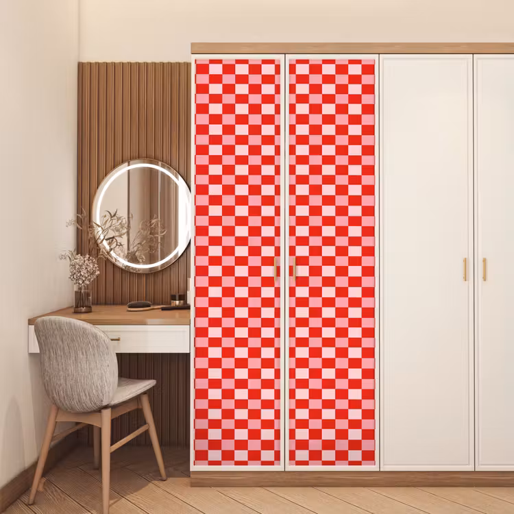 Deursticker - Vierkant - Klassiek - Rood — 5
