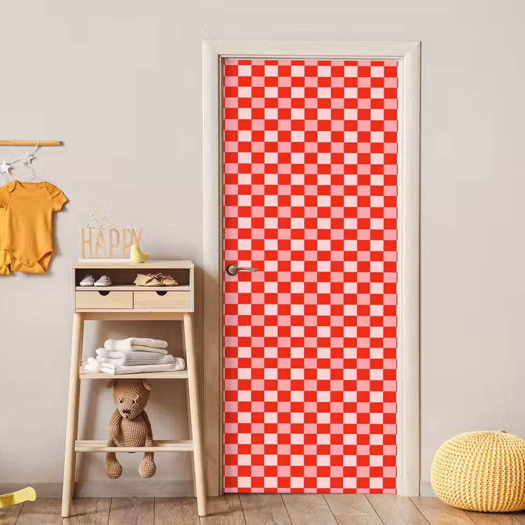 Deursticker - Vierkant - Klassiek - Rood — 6