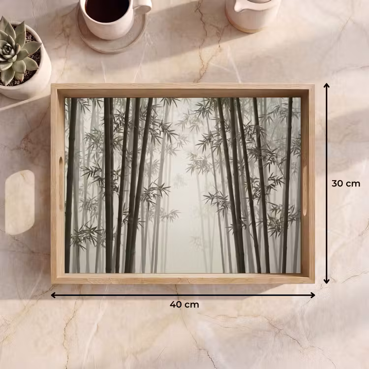 Dienblad - Bamboe - Bos - Mist - Natuur — 7