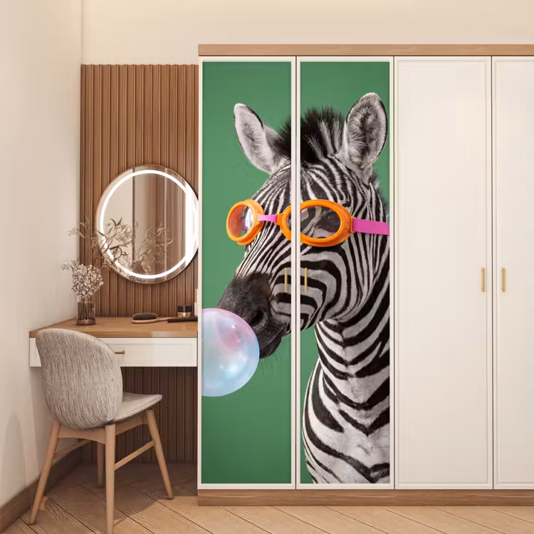 Deursticker - Dier - Bril - Bel - Modern - Groen — 5