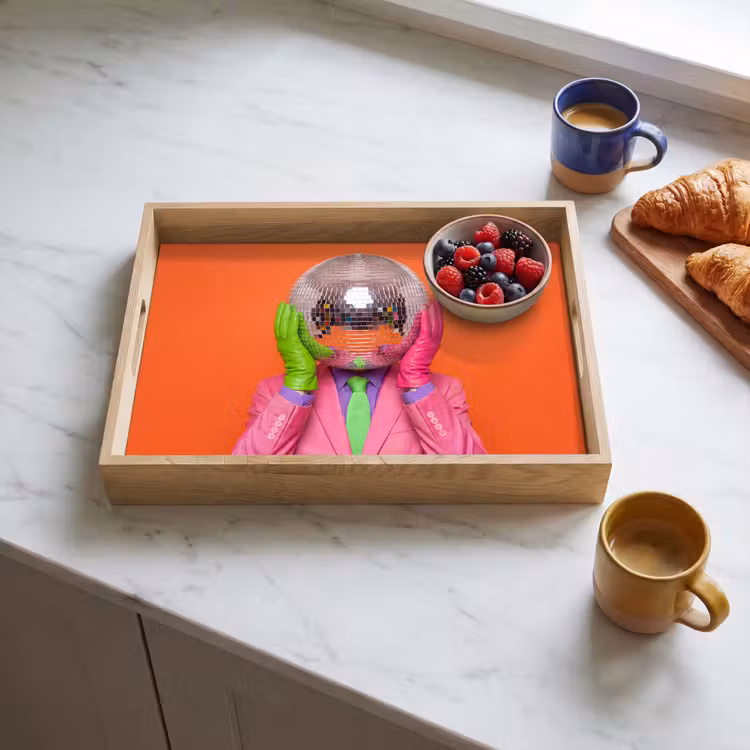 Dienblad - Kunst - Disco bal - Kleurrijk - Modern - Studio — 3