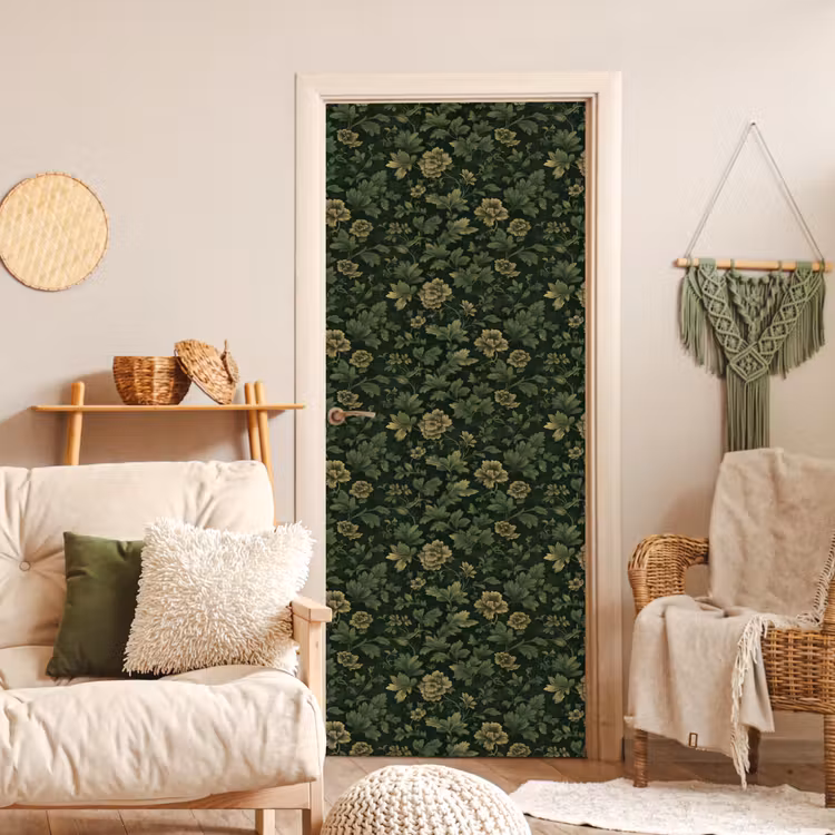 Deursticker - Donker - Groen - Goud - Botanisch — 4
