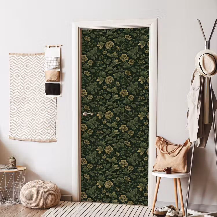 Deursticker - Donker - Groen - Goud - Botanisch — 8