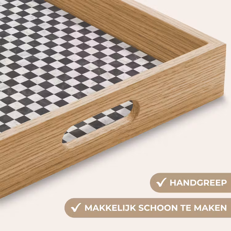 Dienblad - Marmer - Patroon - Grijs — 8