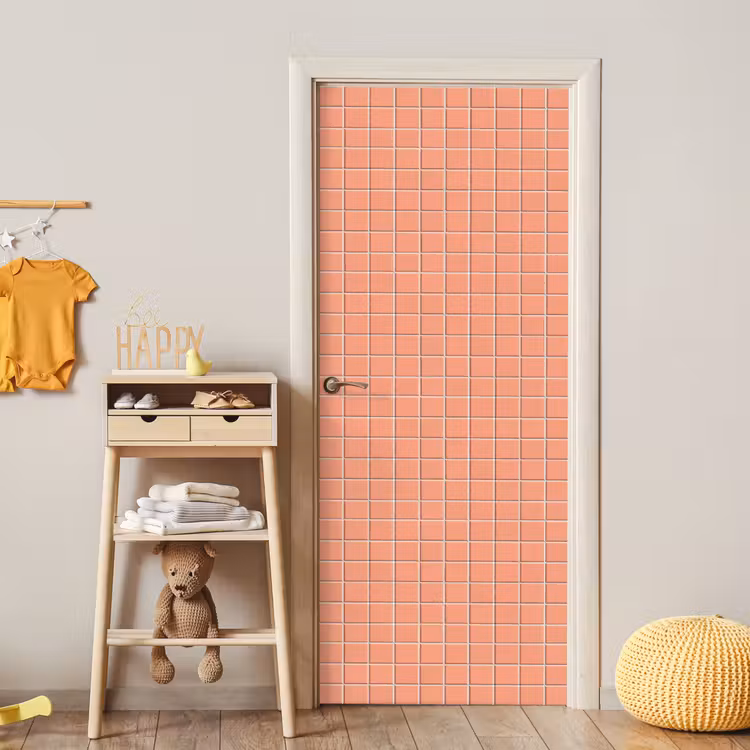 Deursticker - Patroon - Tegels - Perzik — 6