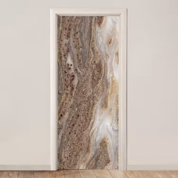 Deursticker - Textuur - Steen - Abstract - Beige — 1
