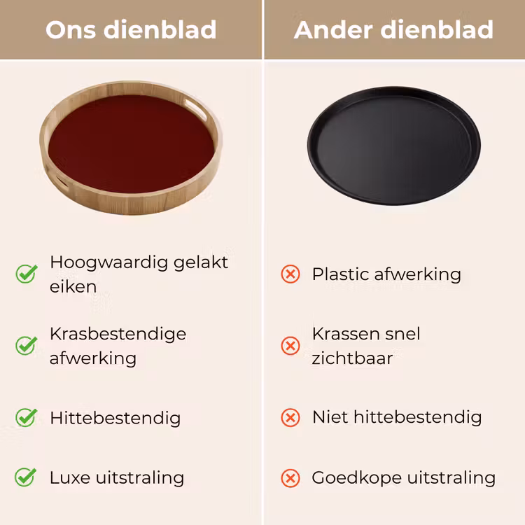 Dienblad - Burnt - Mahogany - Rood — 9