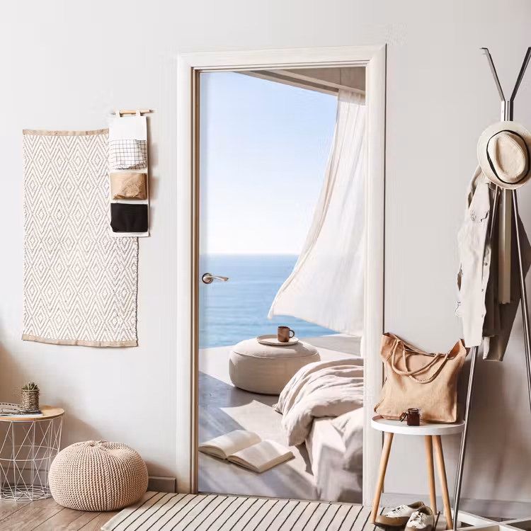 Deursticker - Interieur - Zeezicht - Modern - Rust - Beige — 8