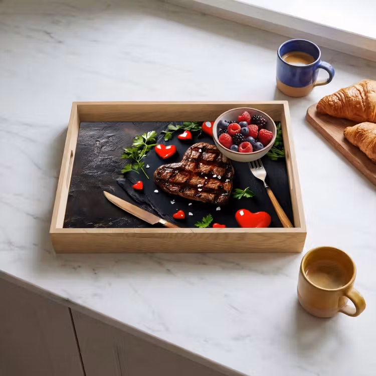 Dienblad - Steak - Hart - Bestek — 3
