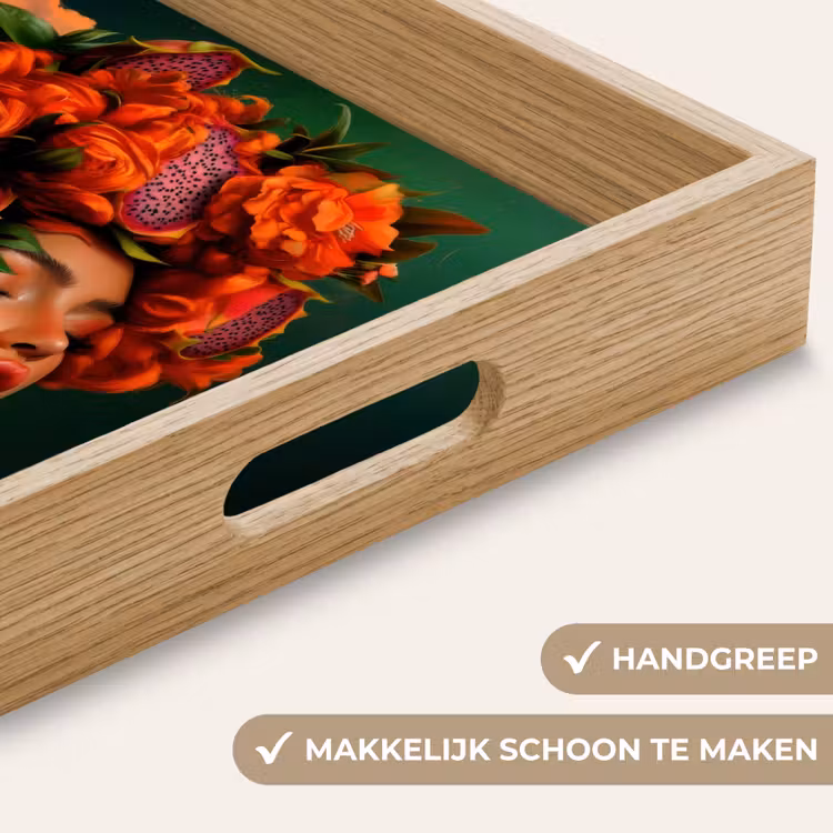 Dienblad - Vrouw - Drankenfruit - Rozen — 8
