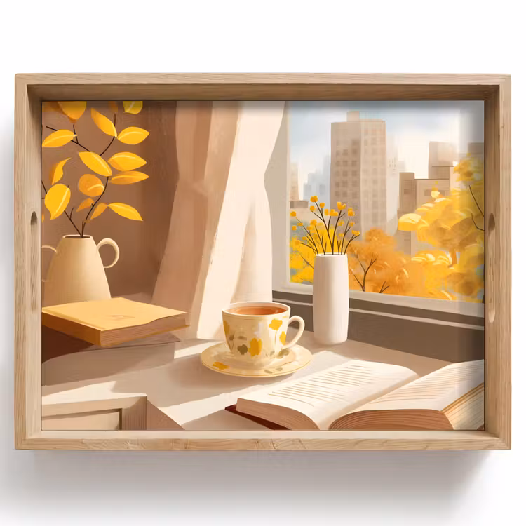 Dienblad - Thee - Boek - Thee - Herfst — 1