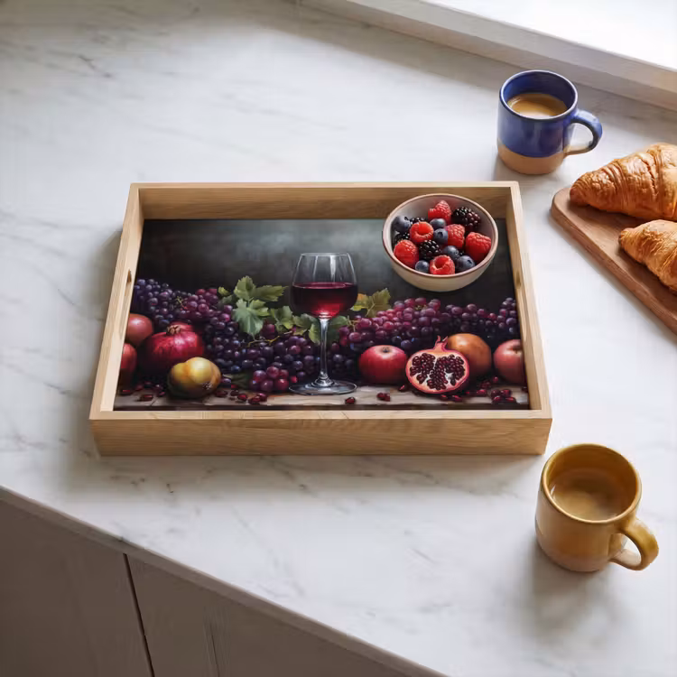 Dienblad - Wijn - Fruit - Stilleven — 3