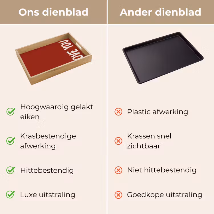 Dienblad - Schuin - Loveyou - Rood — 9