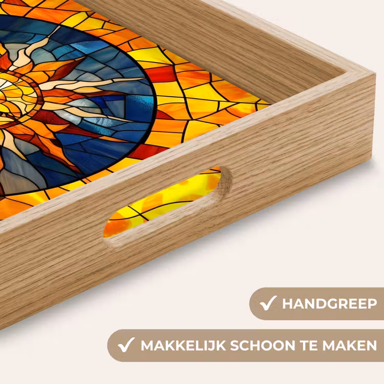 Dienblad - Mozaïek - Zon - Geel - Cirkel — 8
