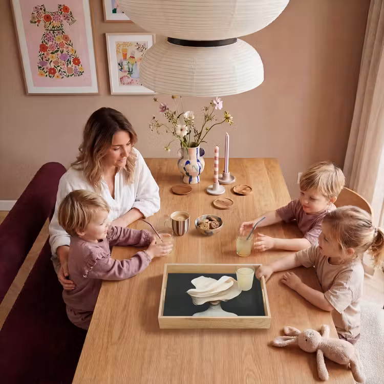 Dienblad - Vrouw - Beige - hoed — 5