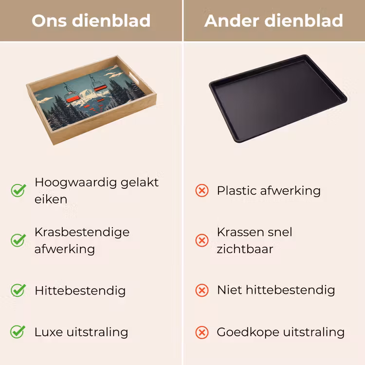 Dienblad - Sneeuw - Skilift - Rood - Bomen — 9