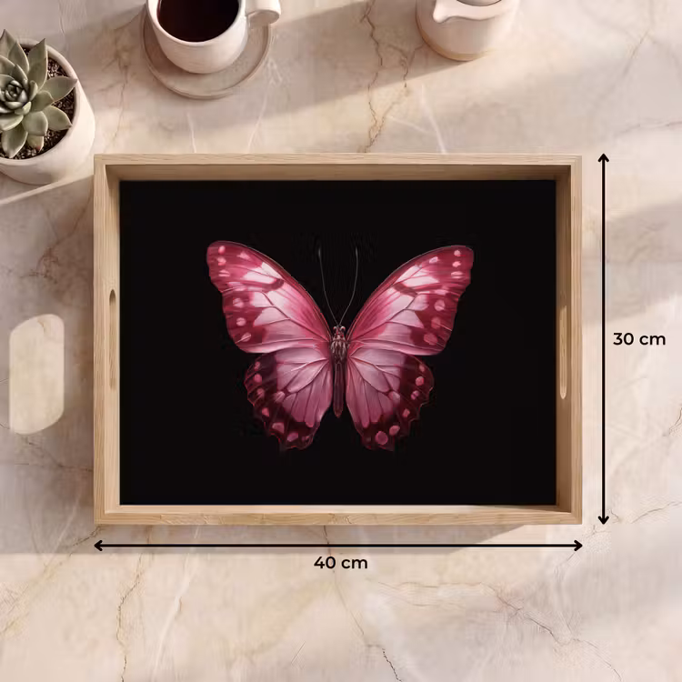 Dienblad - Vlinder - Fuchsia - Grafisch — 7