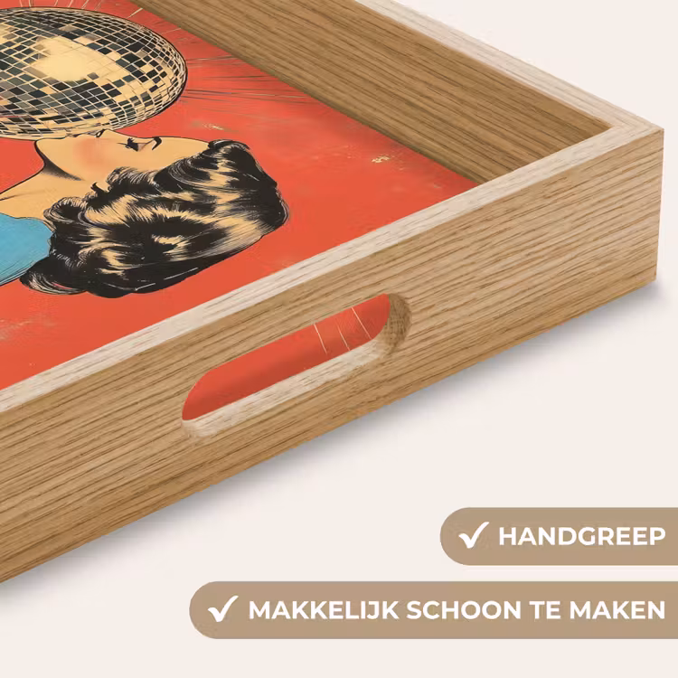 Dienblad - Vrouw - Retro - Discobal - Kus — 8