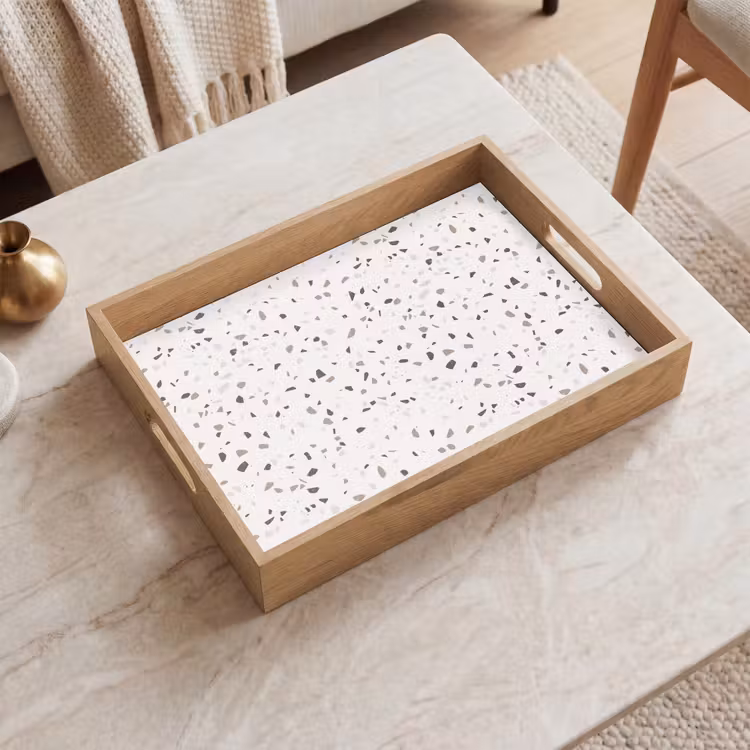 Dienblad - Terrazzo -  Patroon  -  Créme — 2