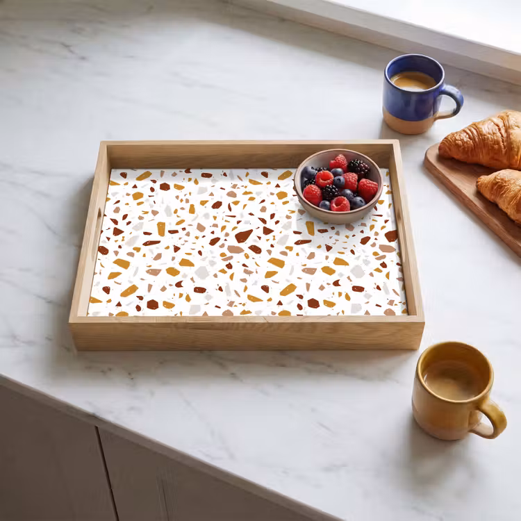 Dienblad - Terrazzo - Patroon - Wit - Urban — 3