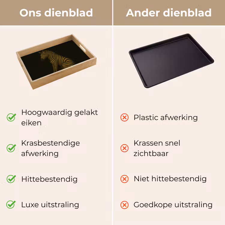 Dienblad - Zebra - Strepen - Goud — 9