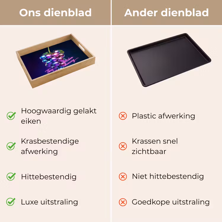 Dienblad - Quote - Neon - Disco - Druiven — 9