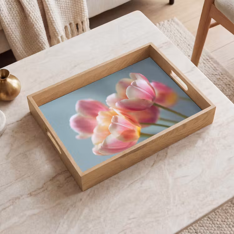 Dienblad - Tulpen - Roze - Stelen — 2