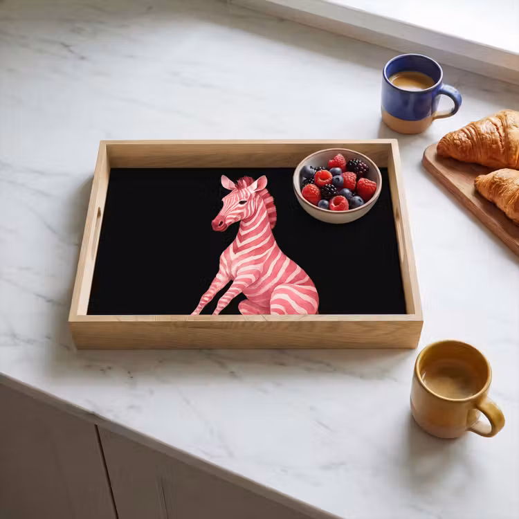 Dienblad - Zebra - Roze - Gestreept — 3
