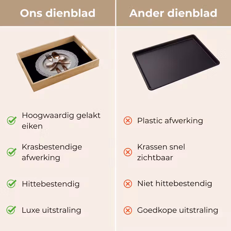 Dienblad - Rose - Strik - Bestek — 9