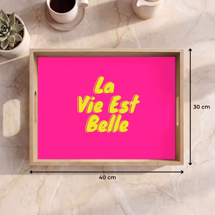 Dienblad - Quote - Retro - Roze — 7