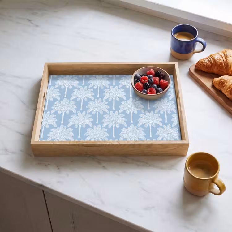 Dienblad - Palmboom - Modern - Blauw — 3