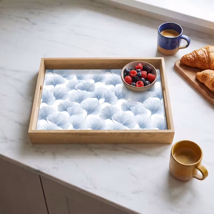 Dienblad - Waaier - Modern - Blauw — 3