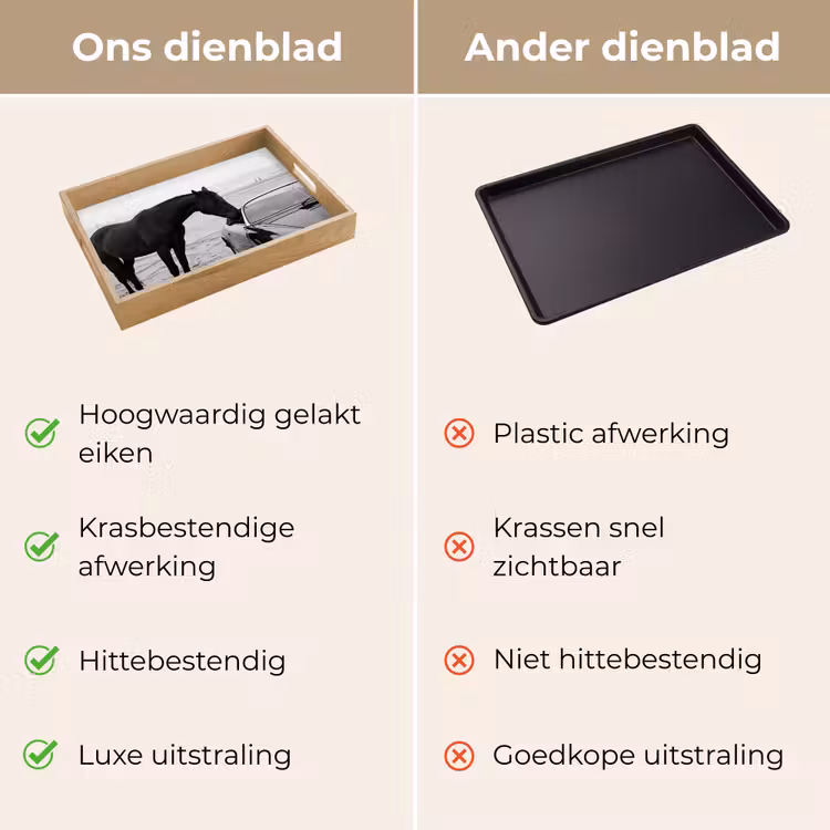 Dienblad - Paard - Auto - Zwart - Wit — 9