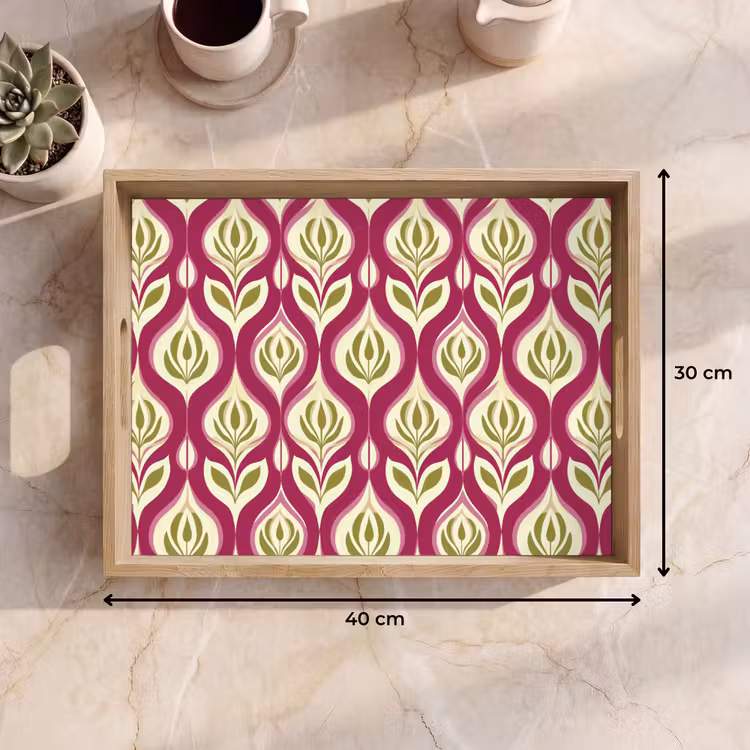 Dienblad - Retro - Floraal - Paars — 7
