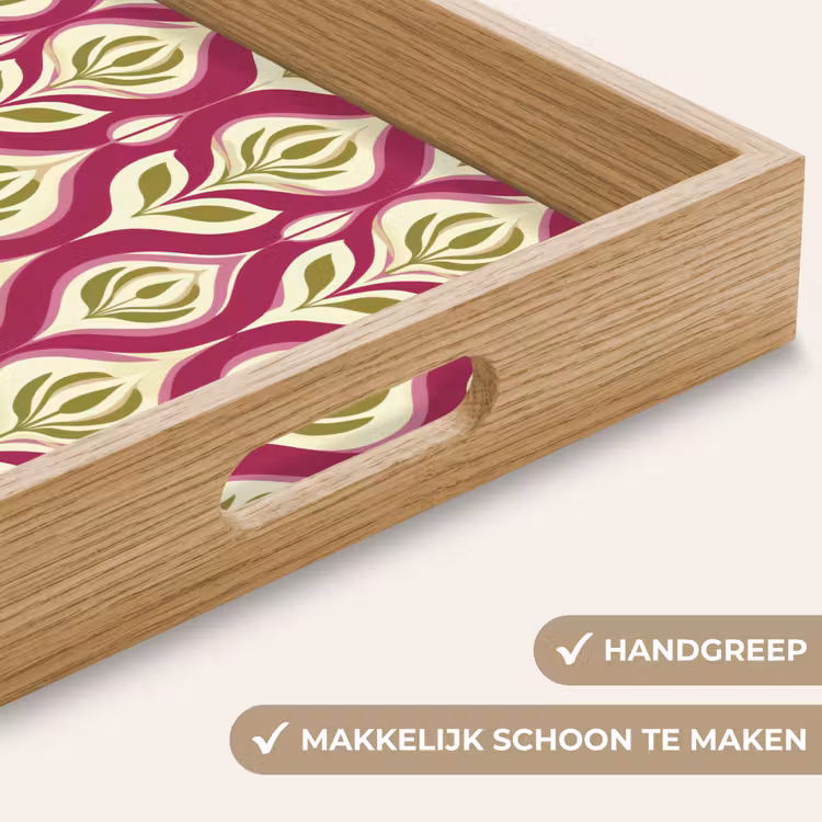 Dienblad - Retro - Floraal - Paars — 8