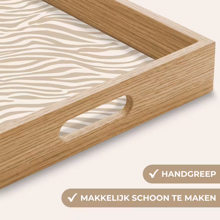 Dienblad - Zebra - Patroon - Beige — 8