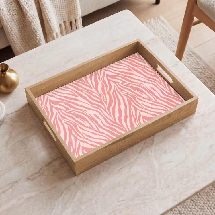 Dienblad - Zebra - Print - Roze — 2