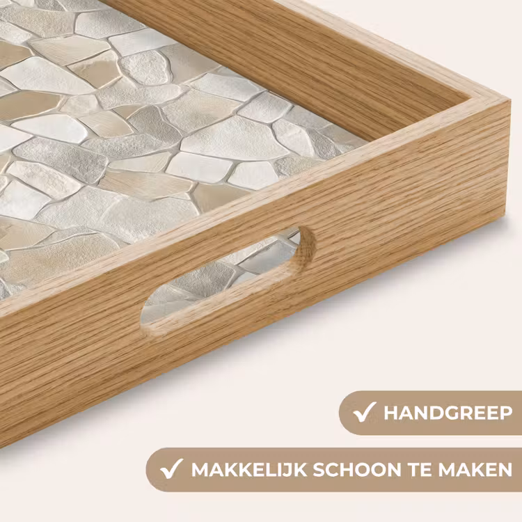 Dienblad - Mozaïek - Stenen - Beige — 8